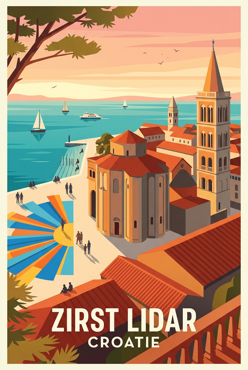 Affiche de Croatie, église Saint-Donat | Afich