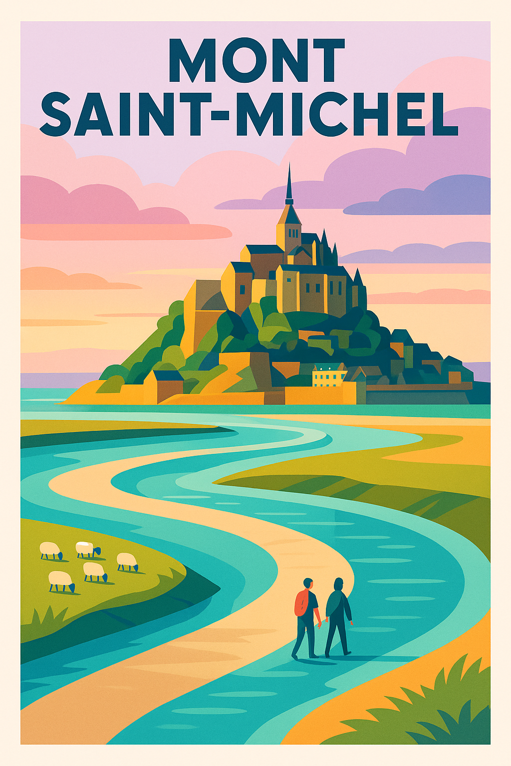 Affiche de Mont Saint-Michel - L'évasion poétique entre terre et mer