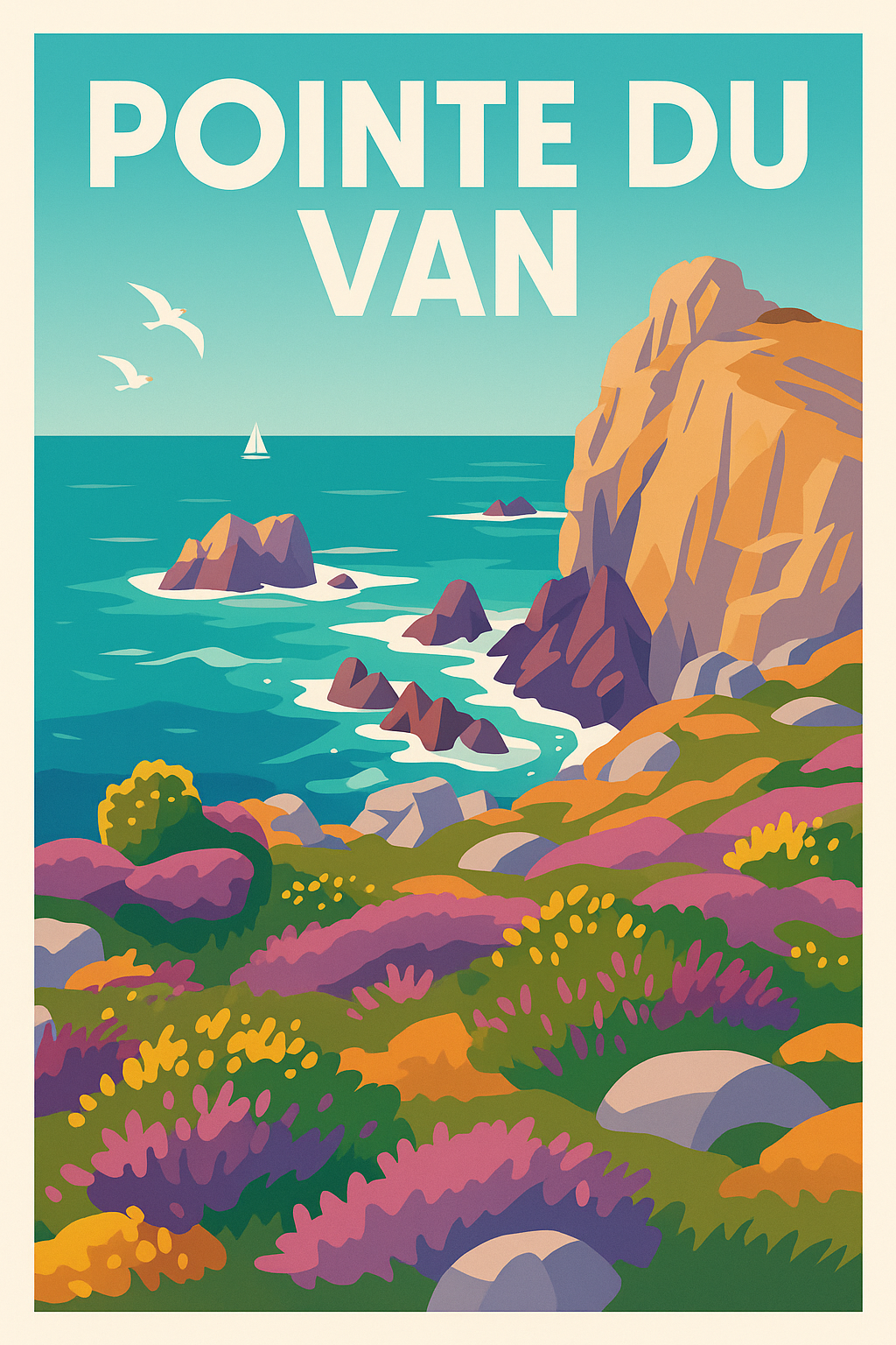 Affiche de Pointe du Van - L'éclat sauvage de la côte bretonne