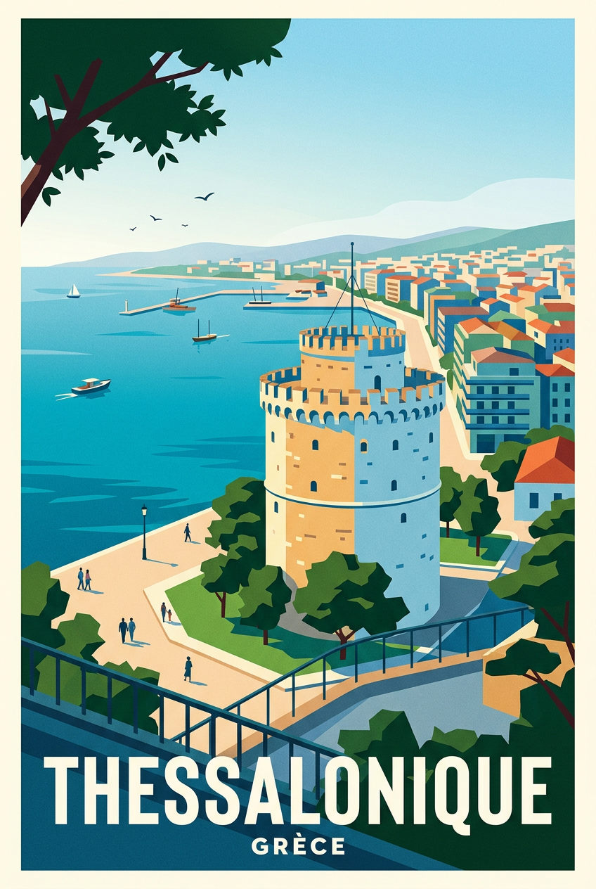 Affiche de Thessalonique, la Tour Blanche | Afich