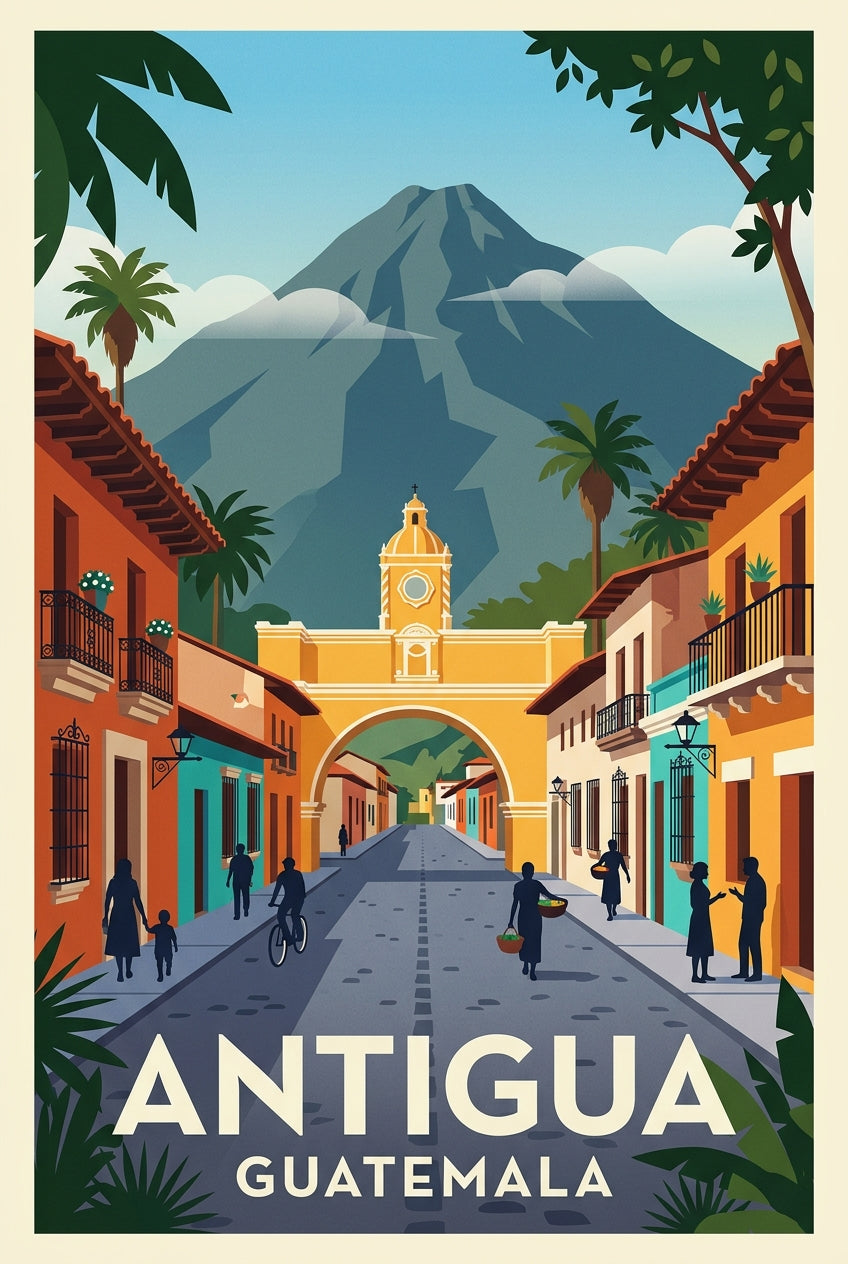 Poster d'Antigua, Guatemala et son arche | Afich