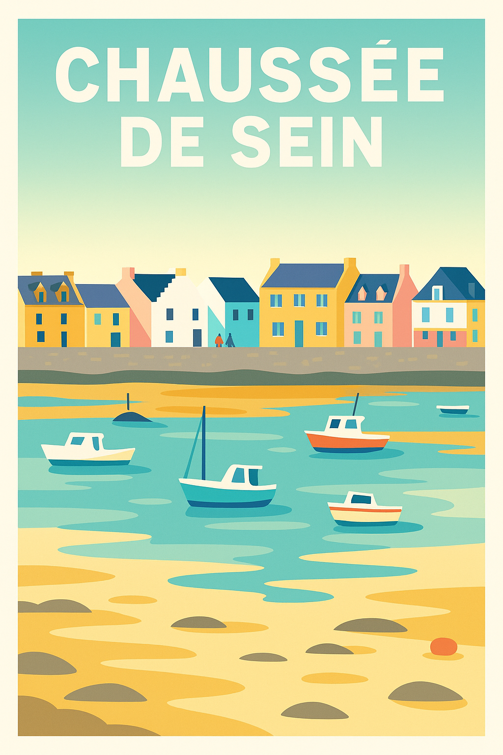 Affiche de Chaussée de Sein - L'éclat coloré du littoral breton