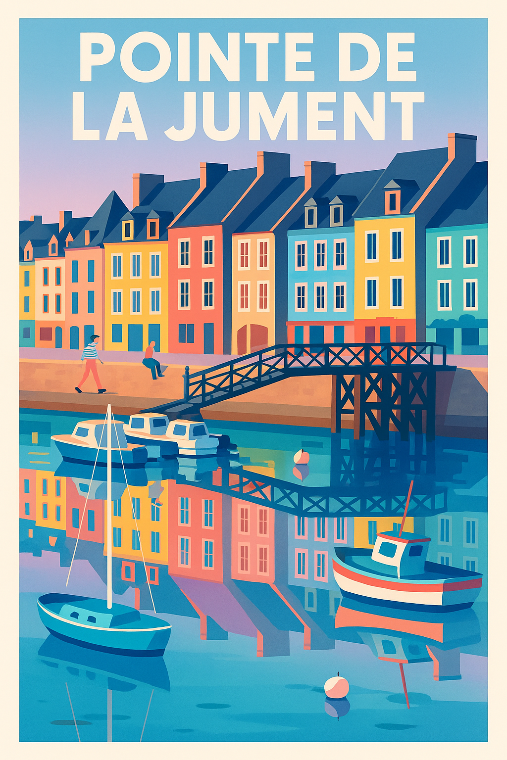 Affiche de Pointe de la Jument - L'éclat coloré du port breton
