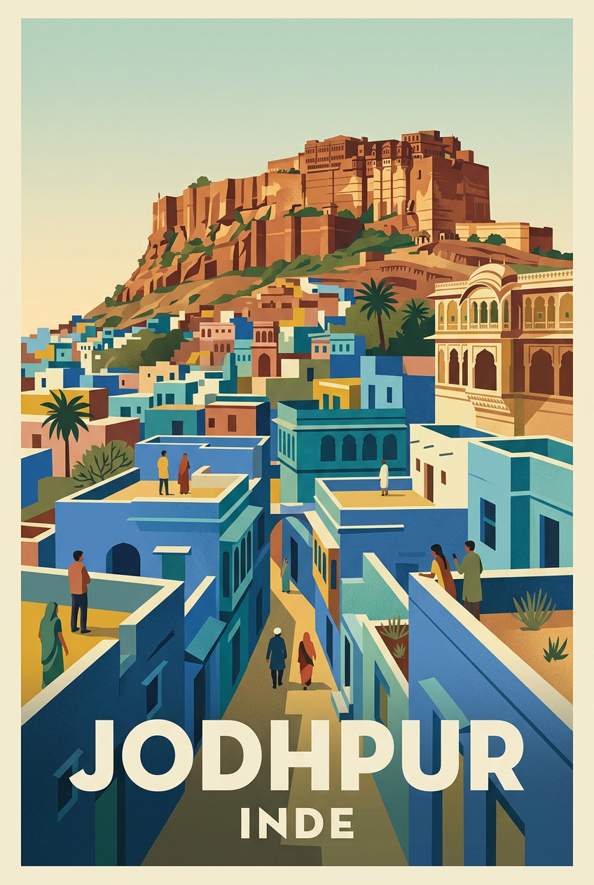 Affiche de Jodhpur, poster cité bleue | Afich