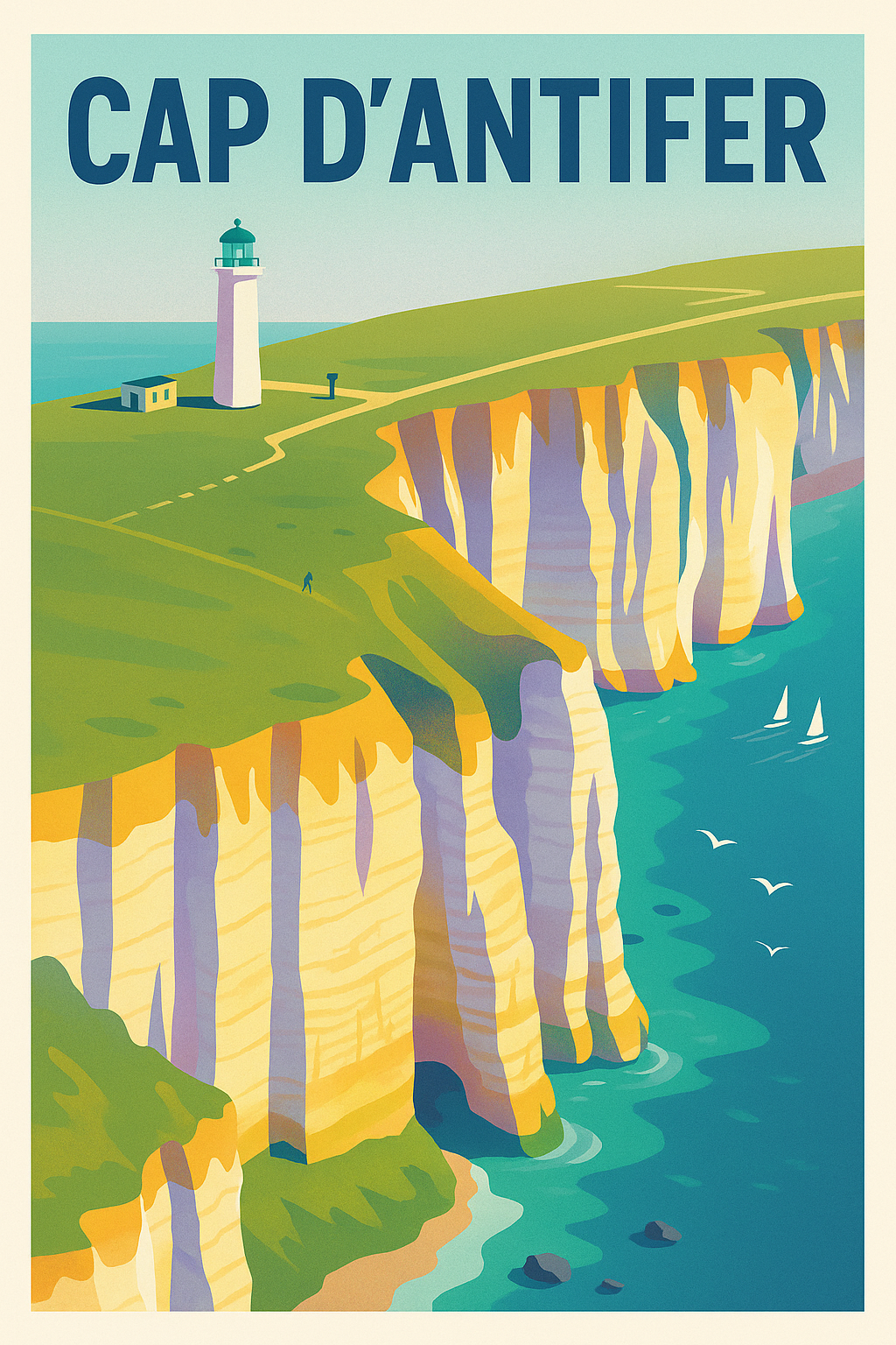 Affiche de Cap d'Antifer - La majesté des falaises normandes
