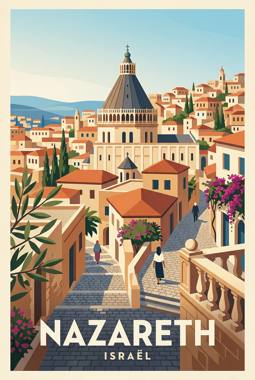 Affiche de Nazareth, poster d'Israël | Afich