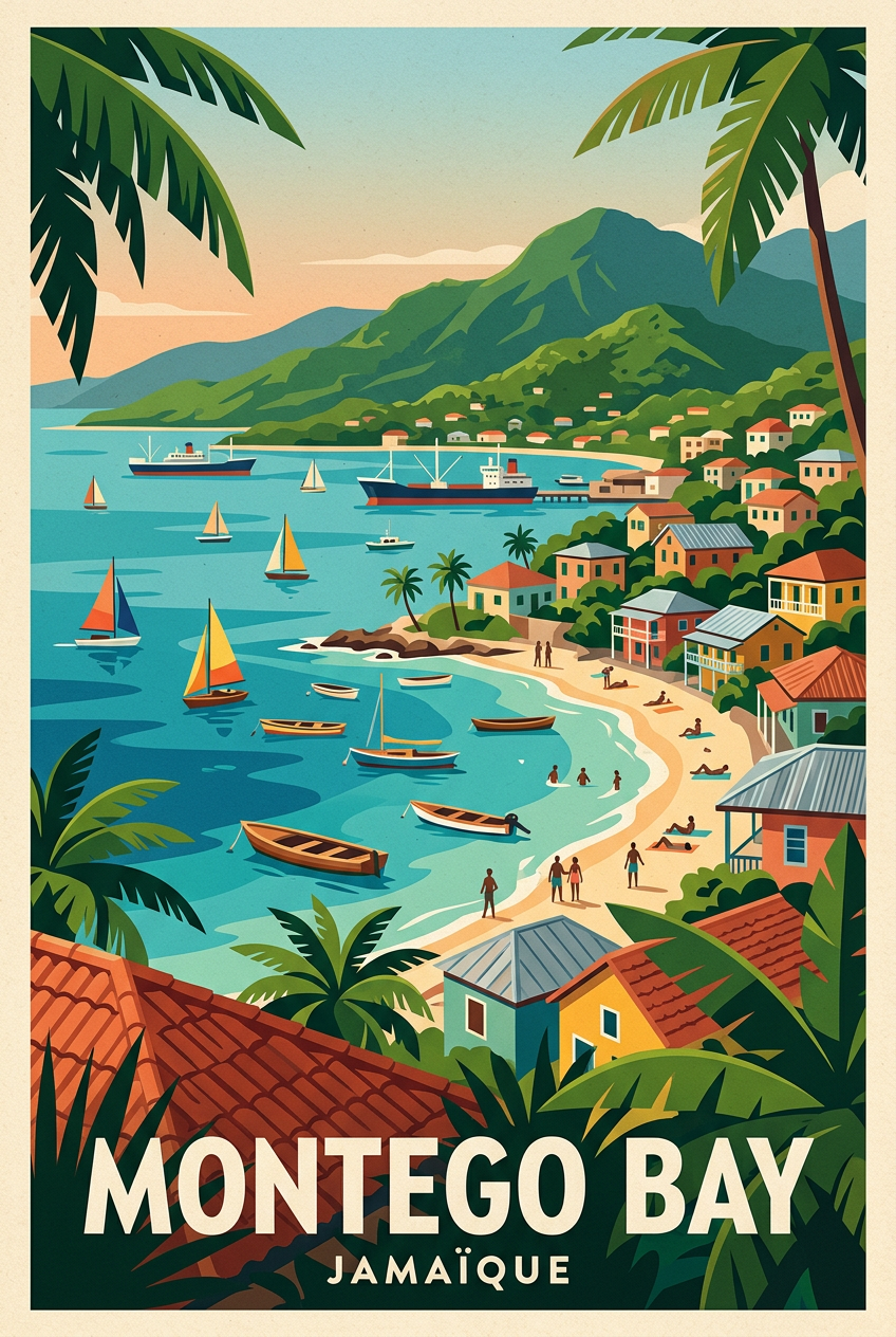 Affiche de Montego Bay, poster littoral | Afich