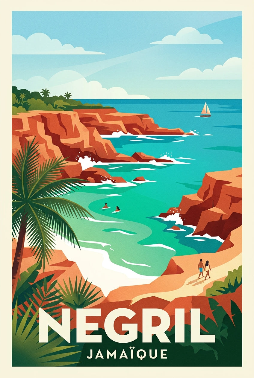 Affiche de Negril, poster Jamaïque | Afich