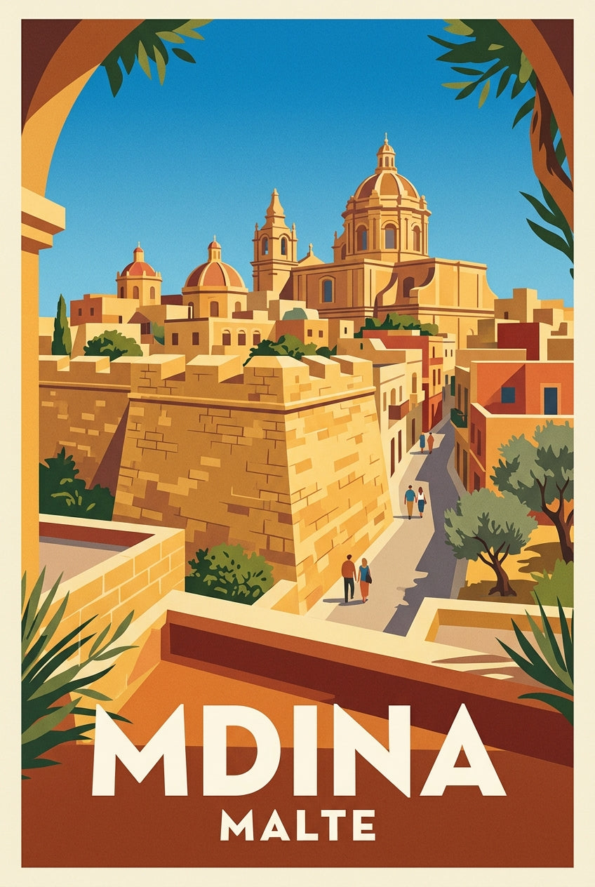 Affiche de Mdina, cité silencieuse de Malte | Afich
