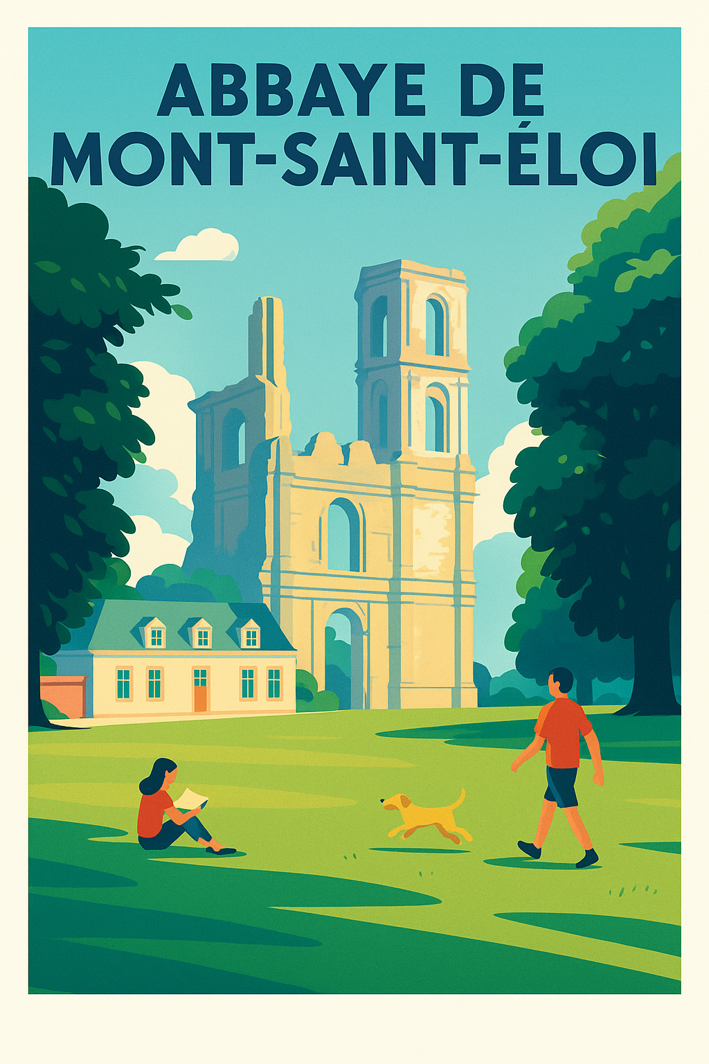 Affiche de Abbaye de Mont-Saint-Éloi - L'élégance des ruines historiques