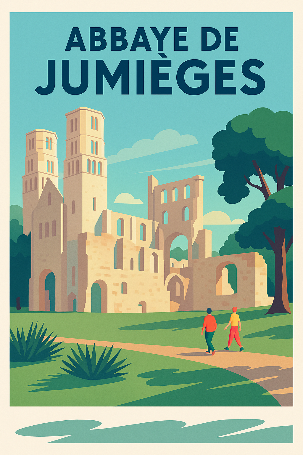 Affiche de Abbaye de Jumièges - L'élégance éternelle des ruines normandes