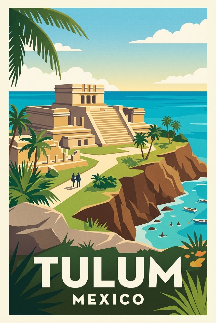 Affiche de Tulum, poster bord de mer | Afich