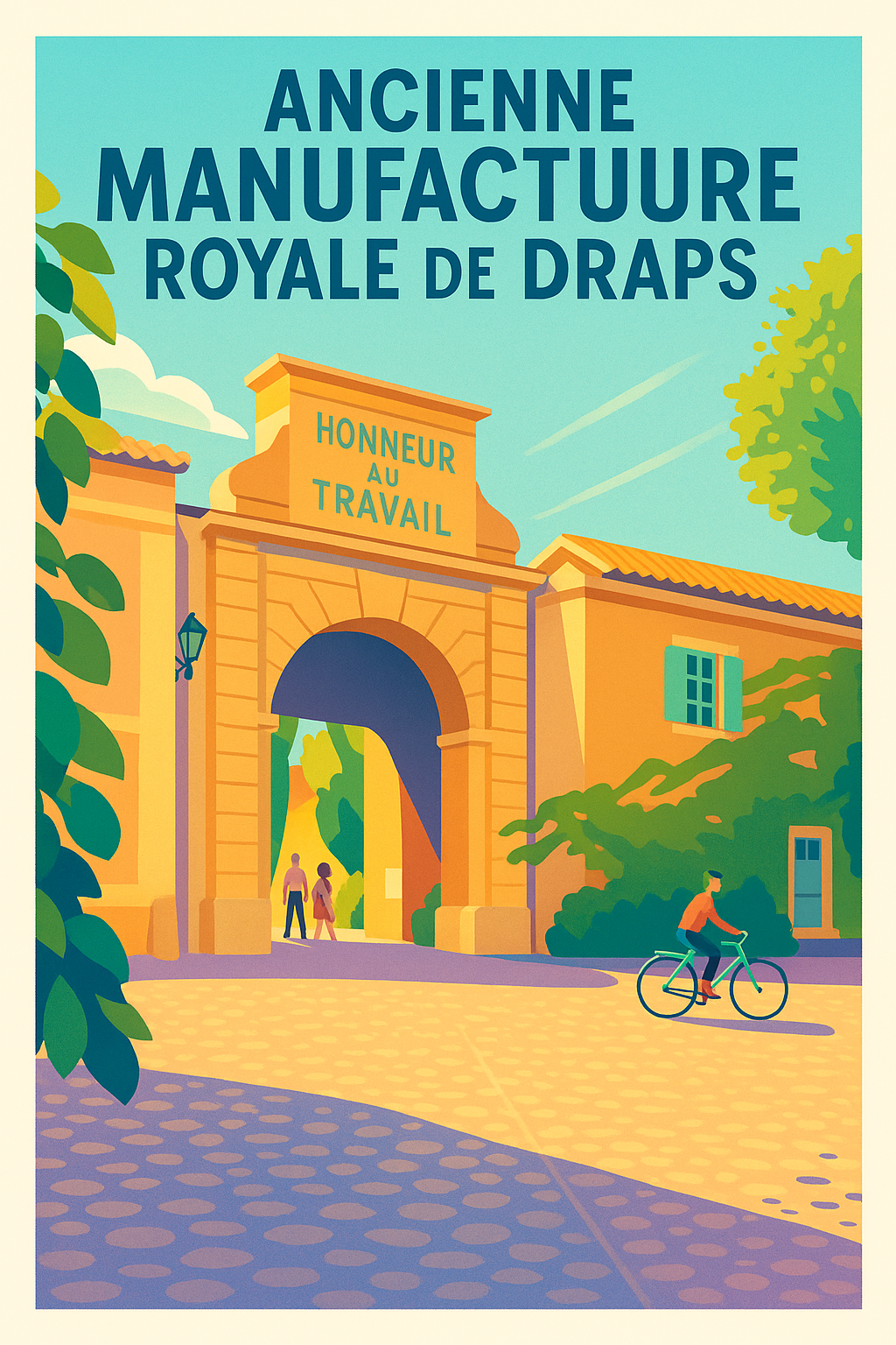 Affiche de Villeneuvette - L'élégance historique de la Manufacture Royale