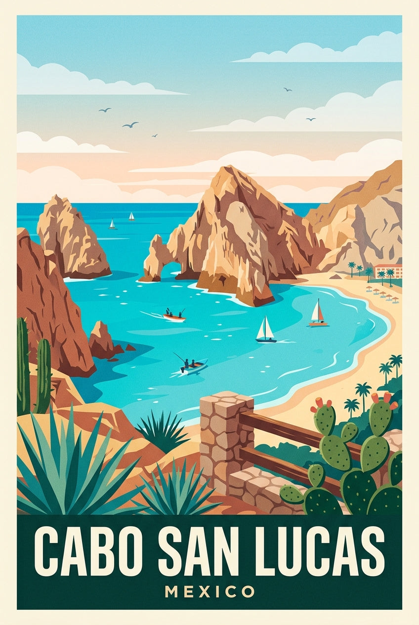 Affiche Cabo San Lucas, poster Mexique | Afich