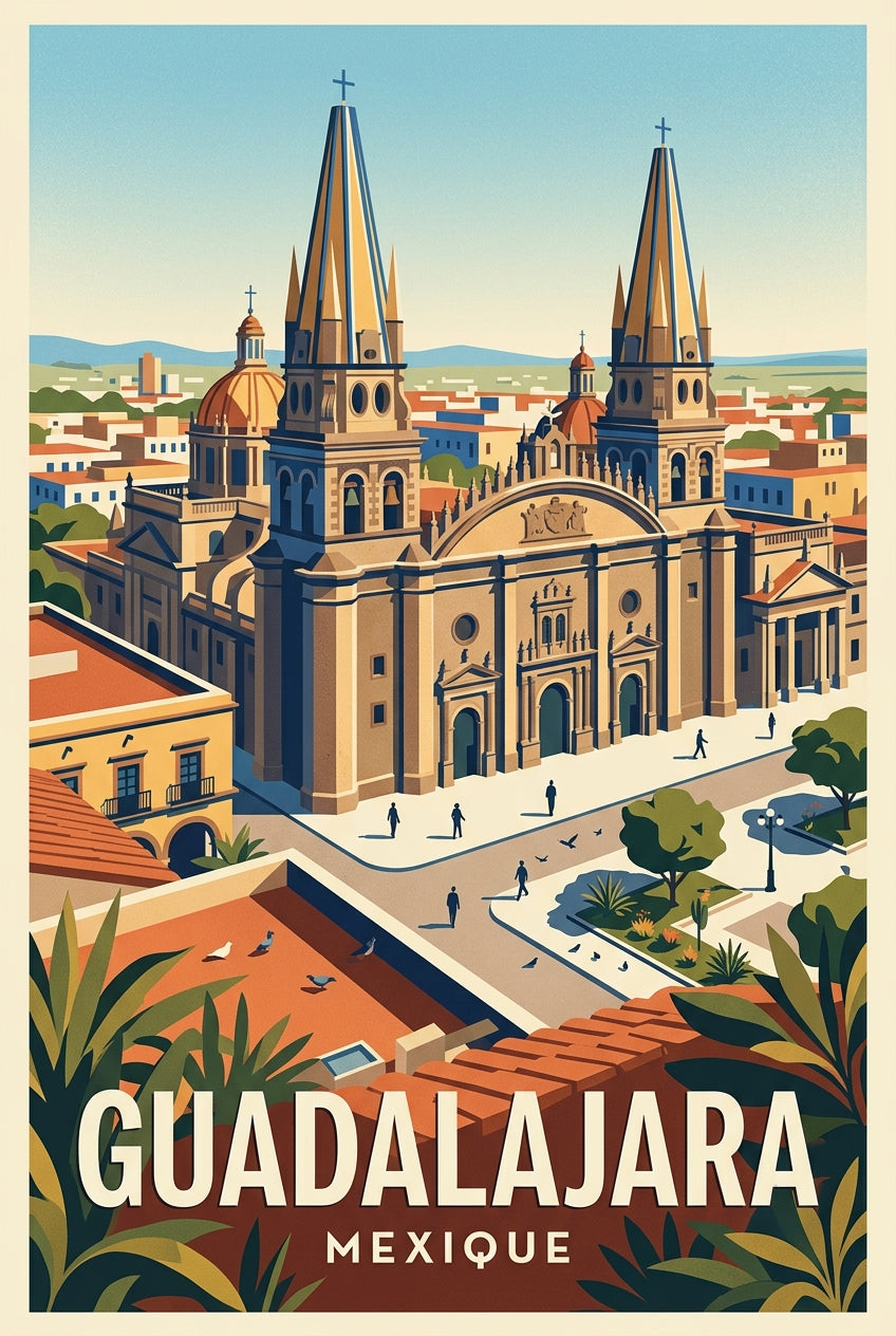Poster de Guadalajara, Mexique art voyage | Afich