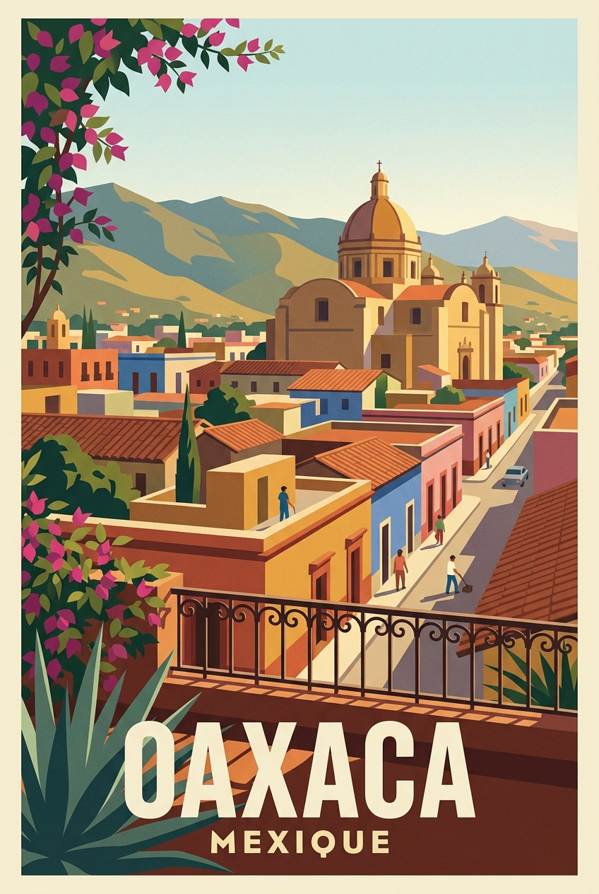 Affiche de Oaxaca, poster Mexique vintage | Afich