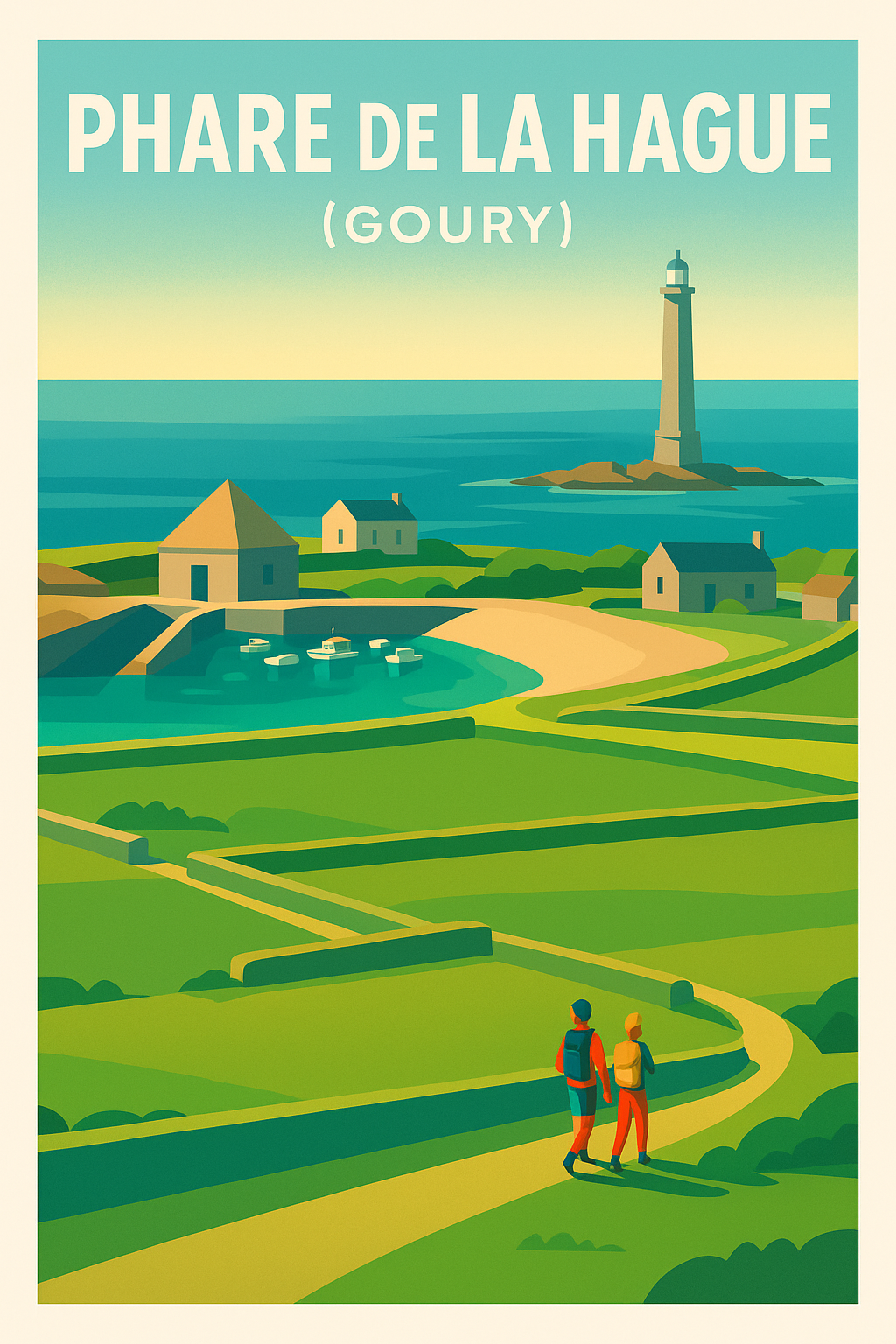 Affiche de Phare de la Hague (Goury) - L'éclat sauvage du Cotentin