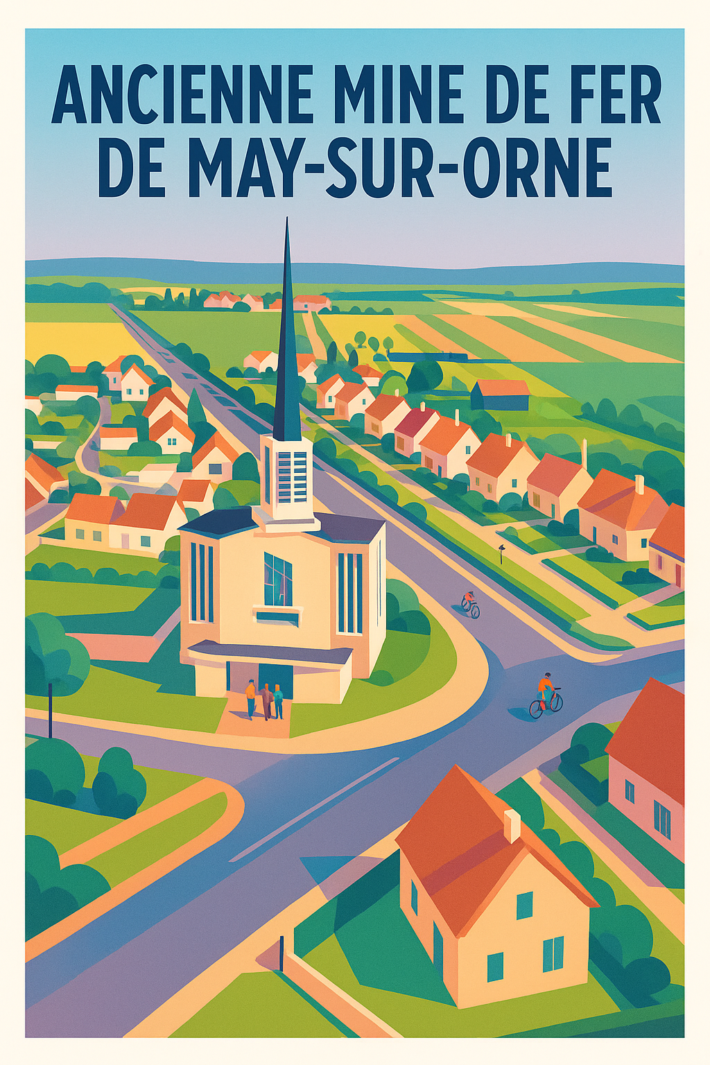 Affiche de May-sur-Orne - L'élégance vintage de l'histoire minière