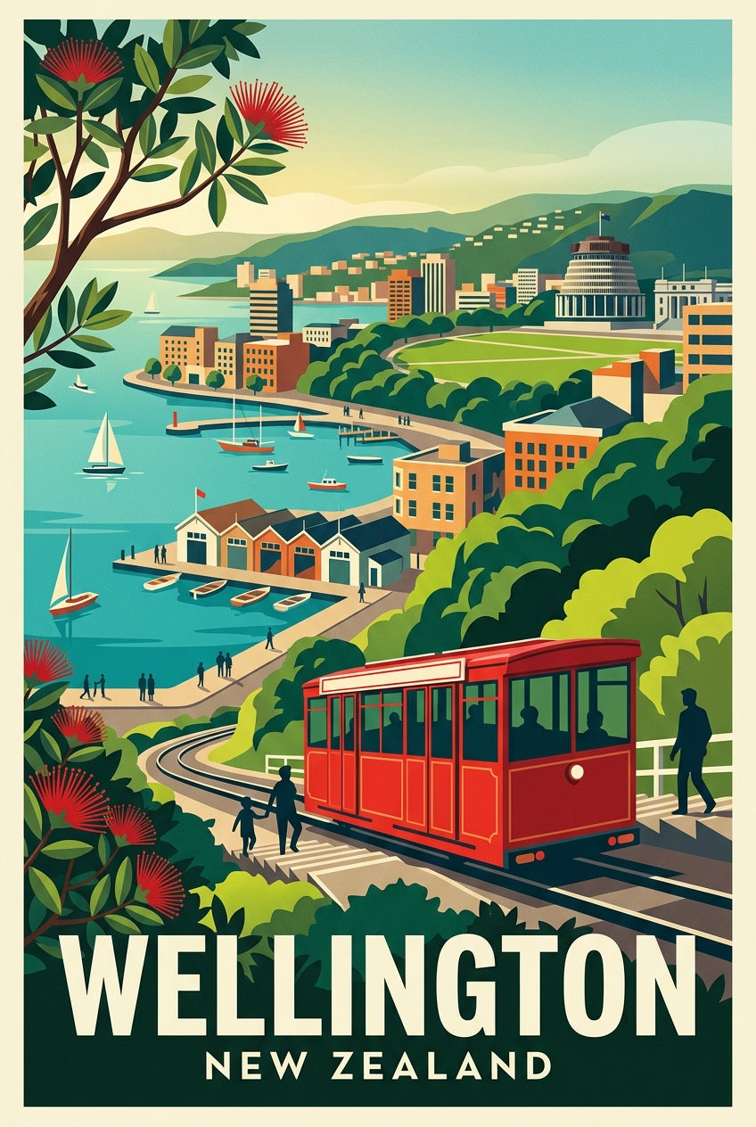 Affiche de Wellington, poster de Nouvelle-Zélande | Afich