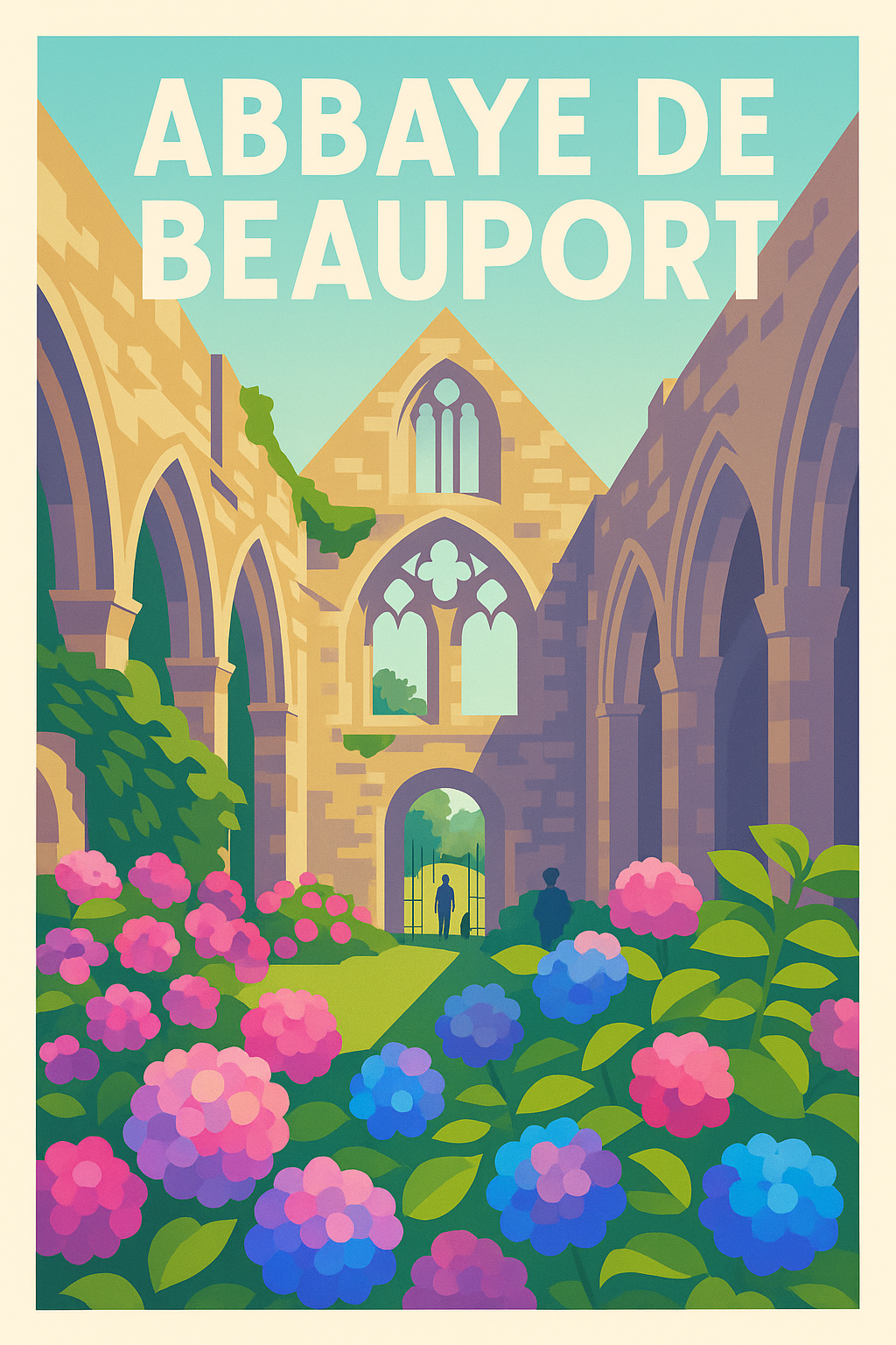 Affiche de Abbaye de Beauport - L'élégance éternelle des pierres bretonnes