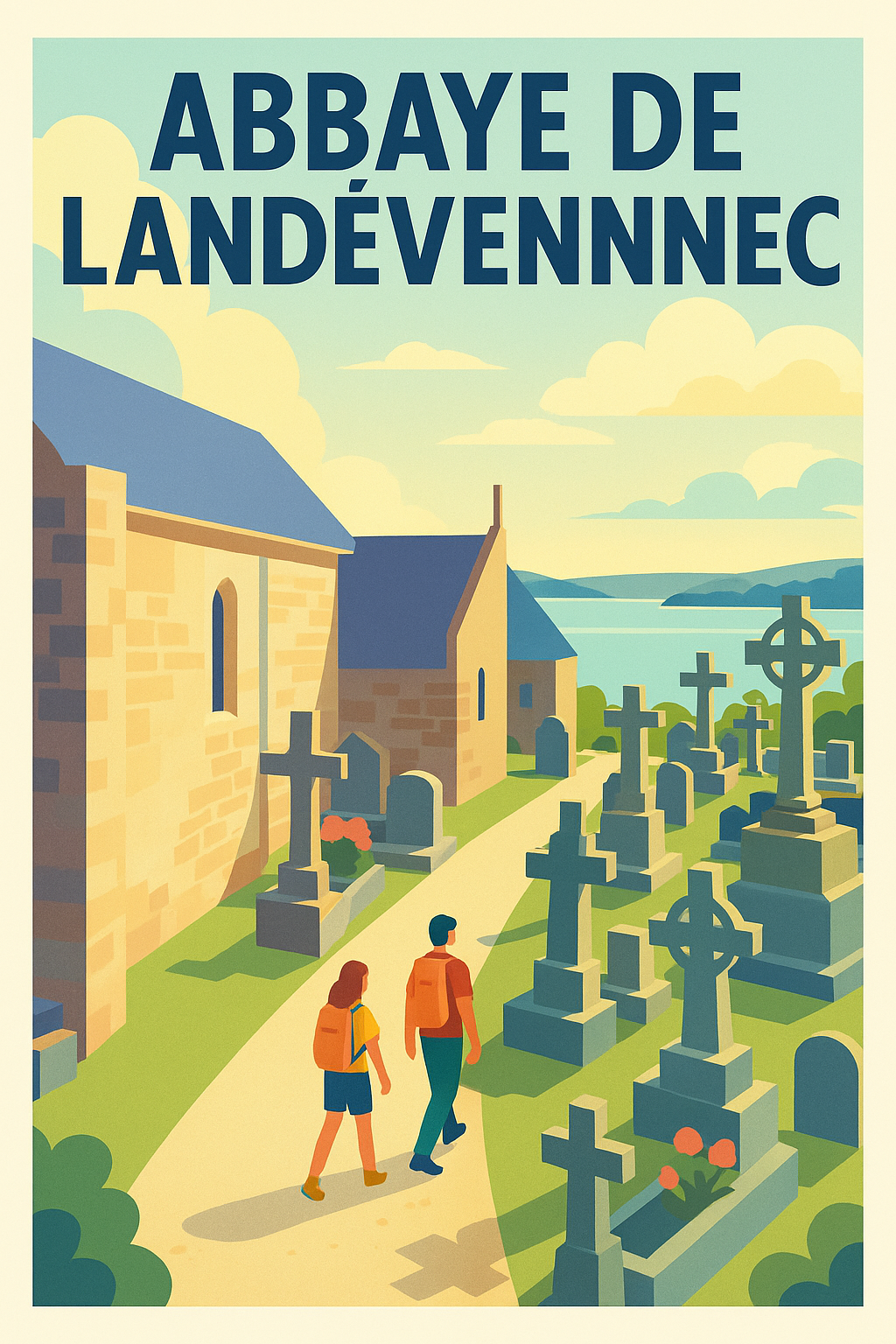 Affiche de Abbaye de Landévennec - Sérénité bretonne entre terre et mer