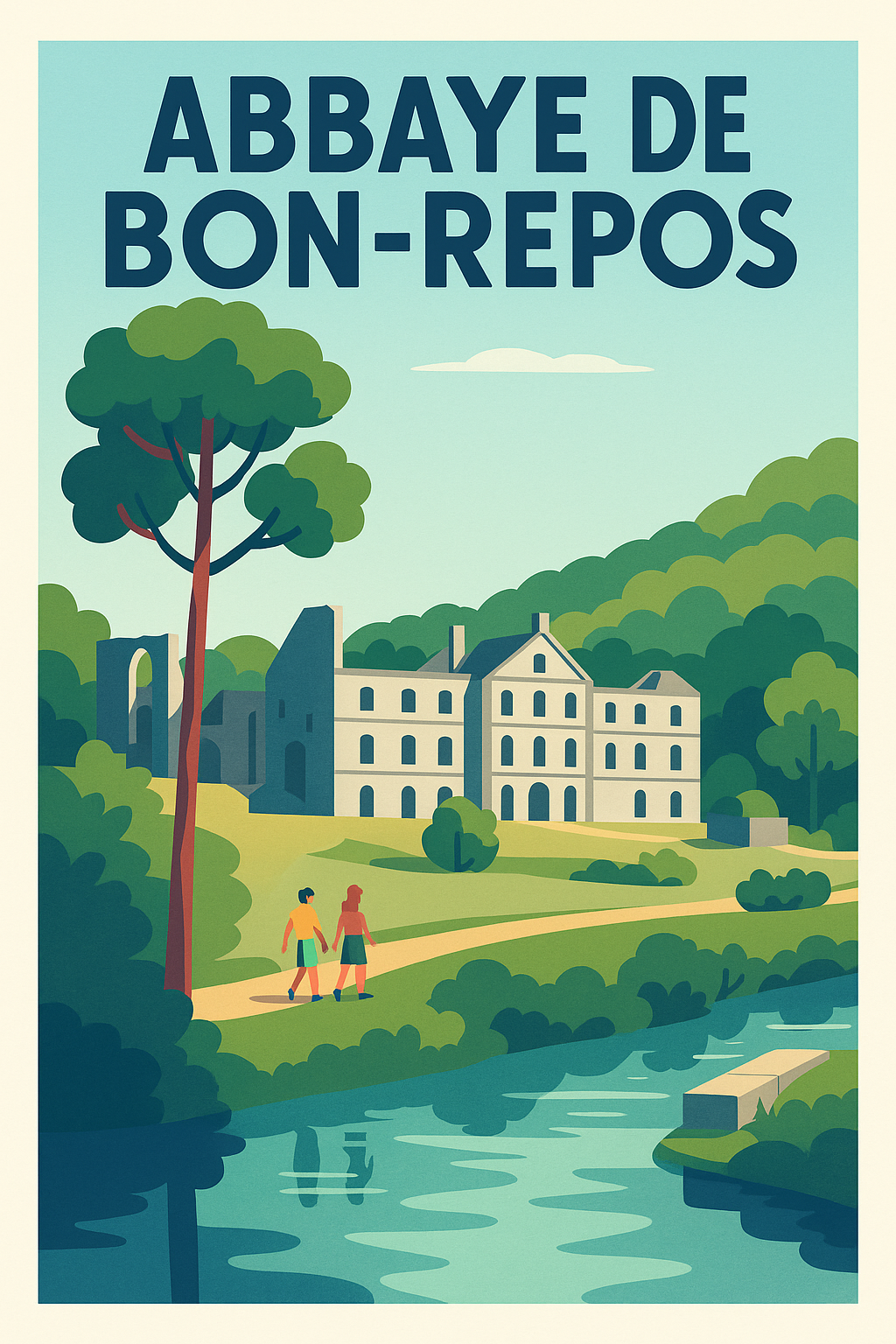Affiche de Abbaye de Bon-Repos - Sérénité historique au bord du canal