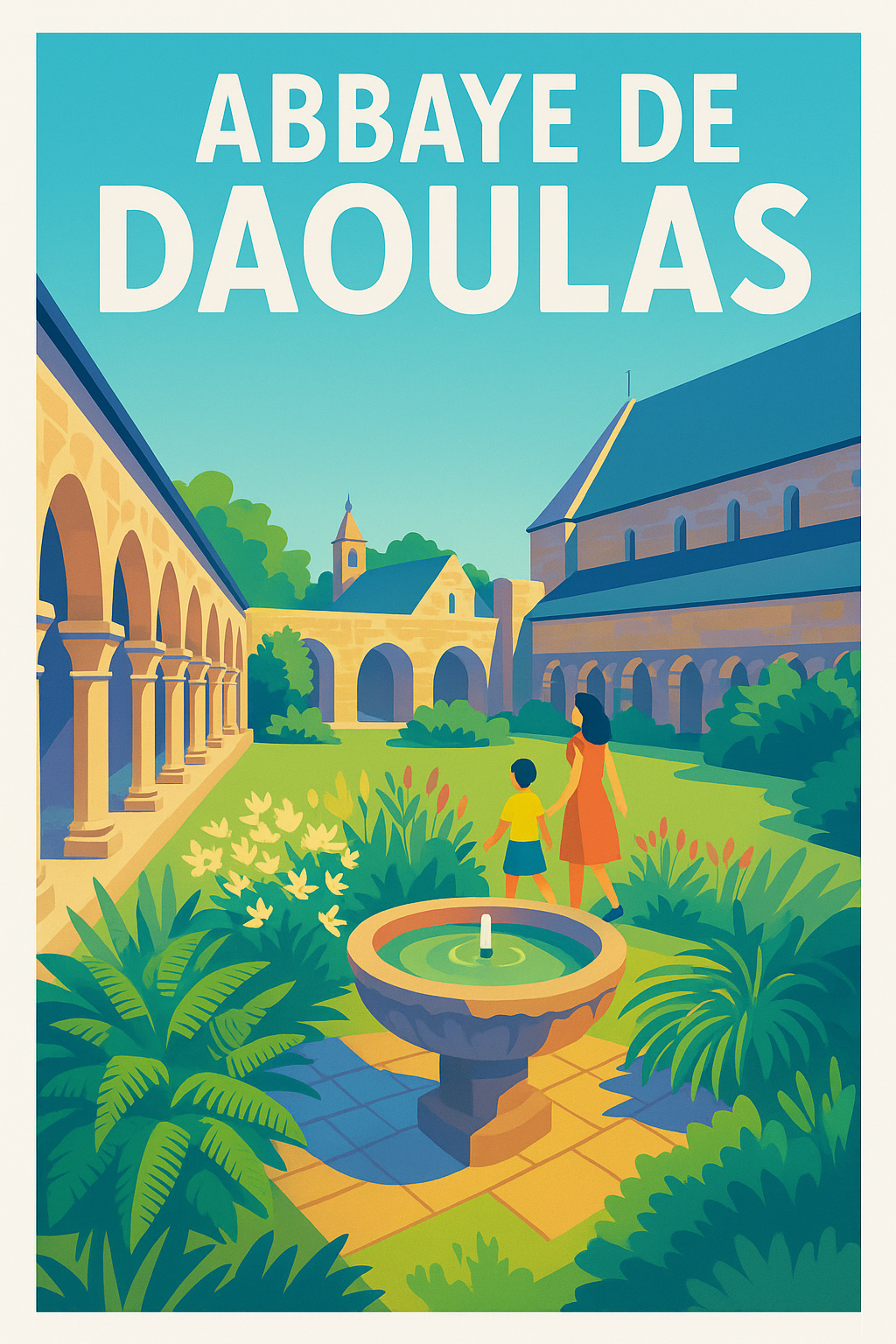 Affiche de Abbaye de Daoulas - Sérénité et jardins historiques de Bretagne