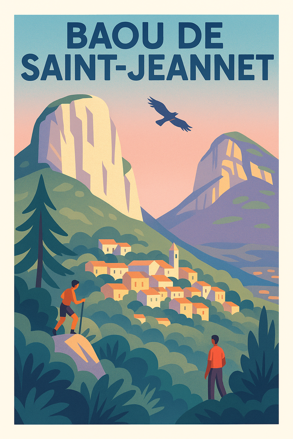 Affiche de Baou de Saint-Jeannet - L'éclat majestueux de l'arrière-pays niçois