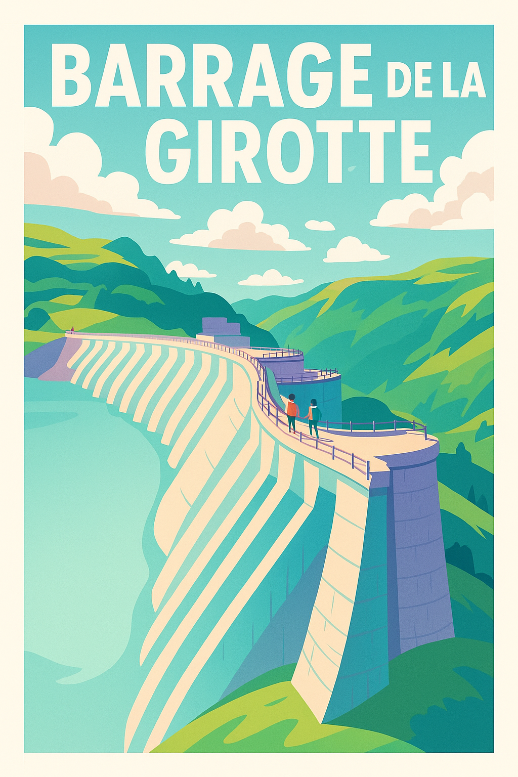 Affiche de Barrage de la Girotte - L'élégance du patrimoine alpin au cœur du Beaufortain