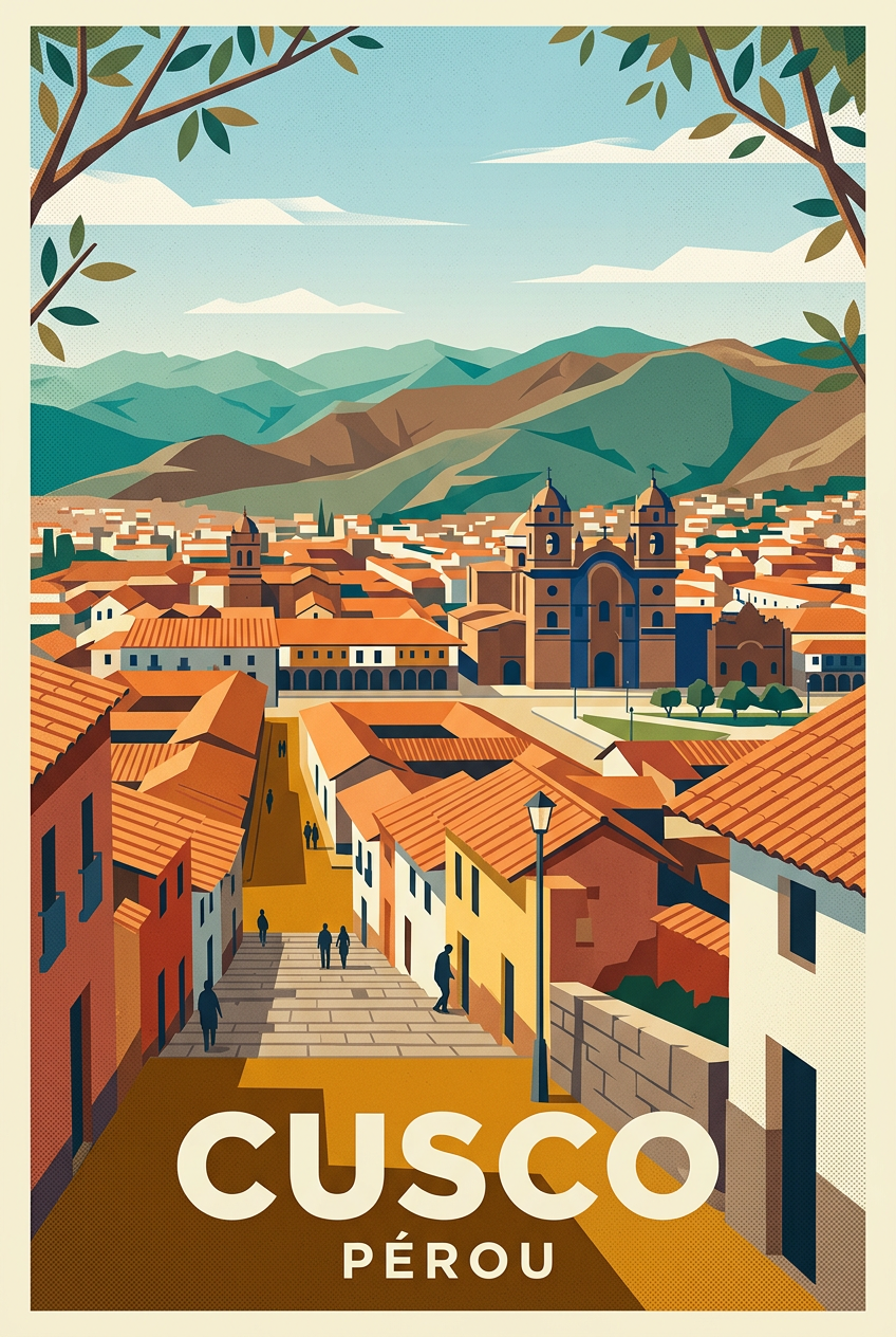 Affiche de Cusco, poster de la ville du Pérou | Afich