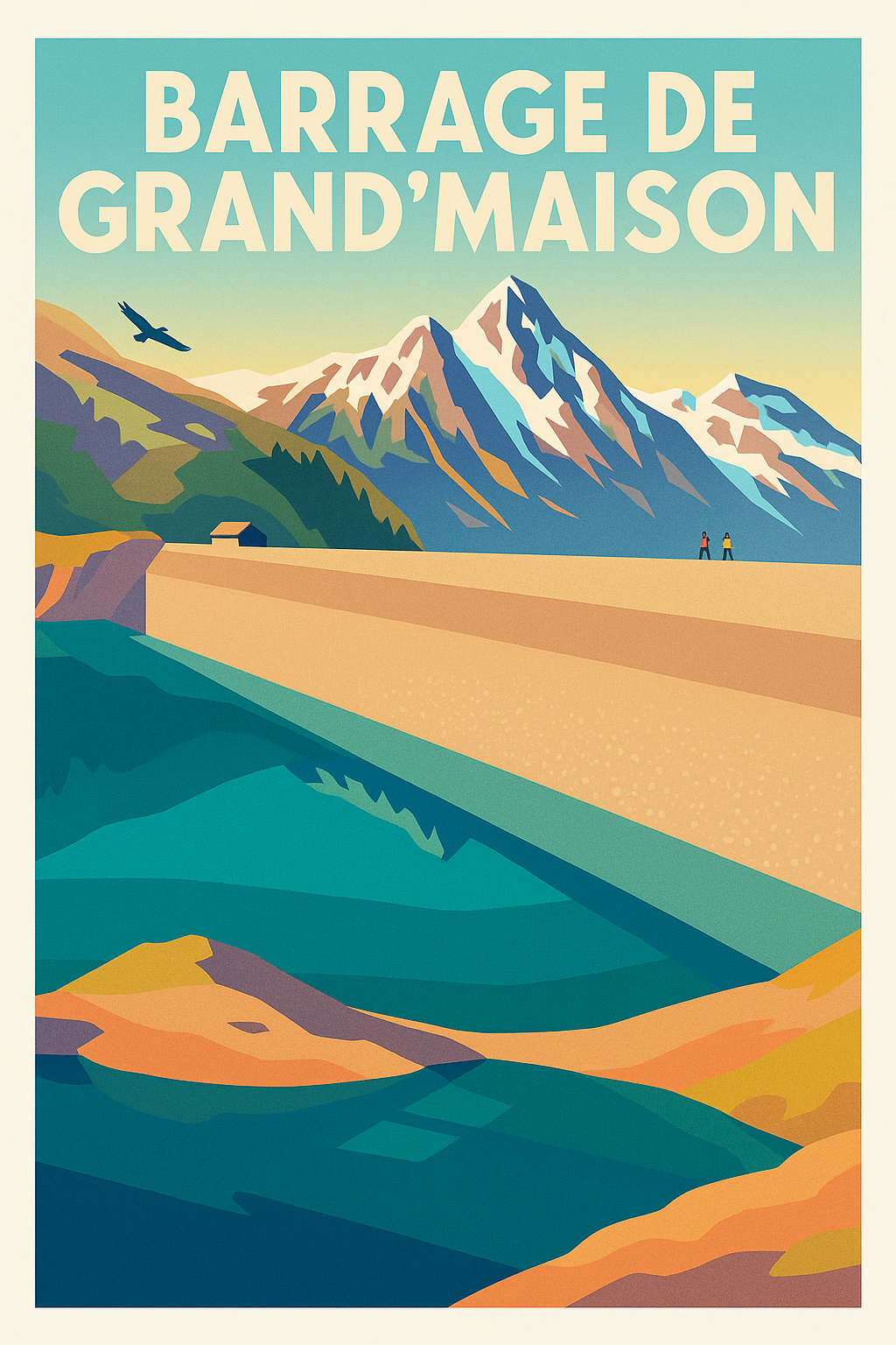 Affiche de Barrage de Grand'Maison - L'éclat des Alpes au sommet
