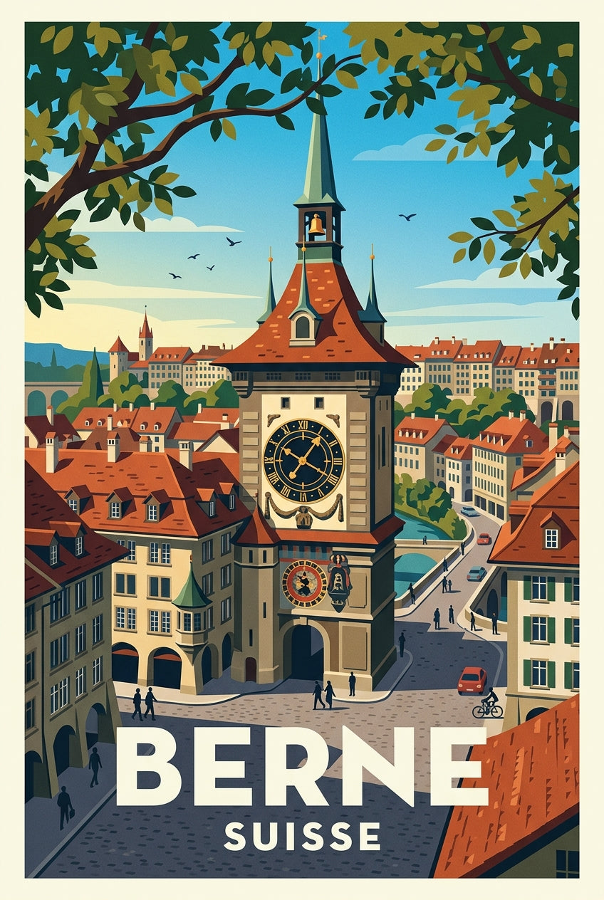 Poster de Berne, affiche Suisse vintage | Afich