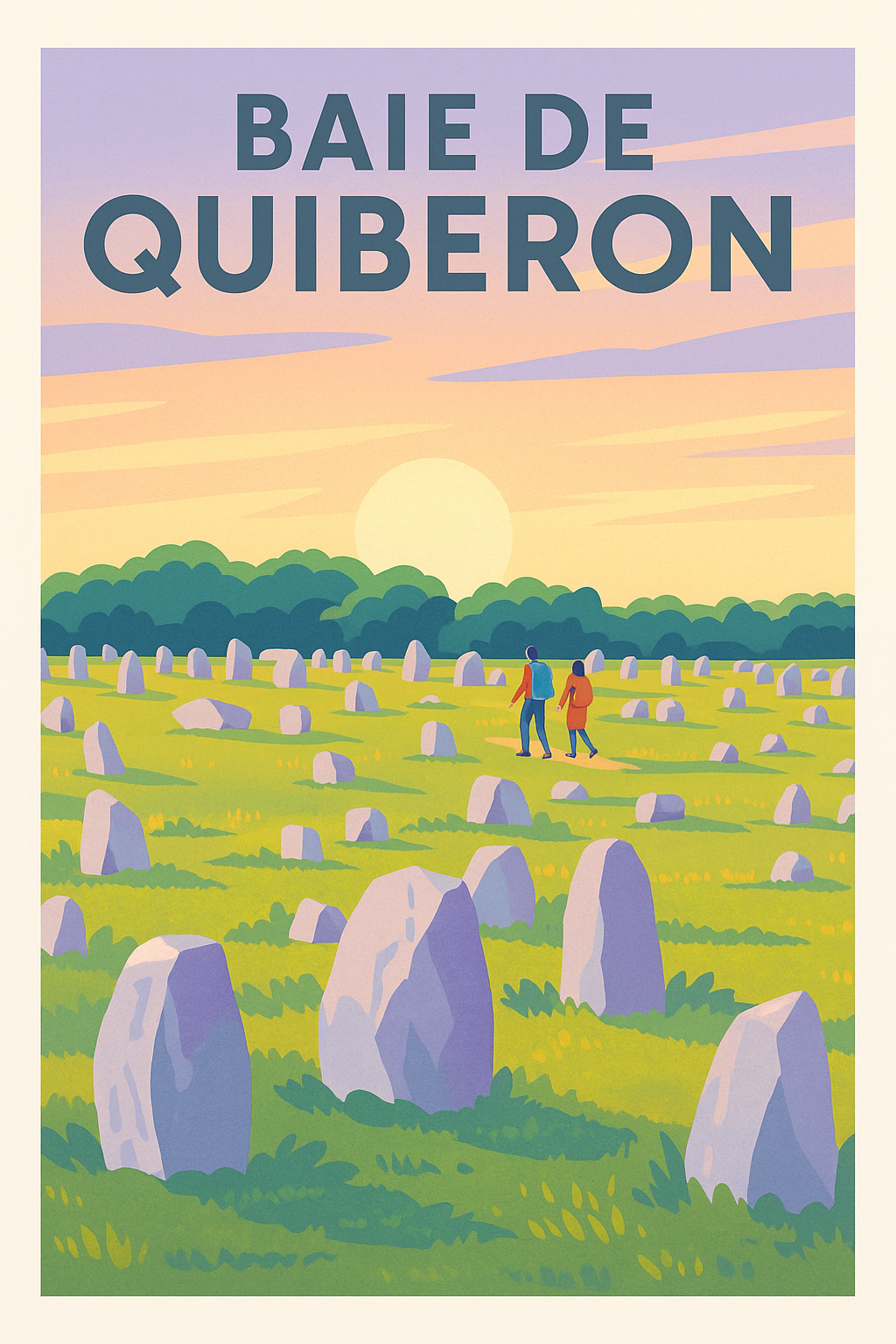 Affiche de Baie de Quiberon - L'éclat mystique des alignements de Carnac