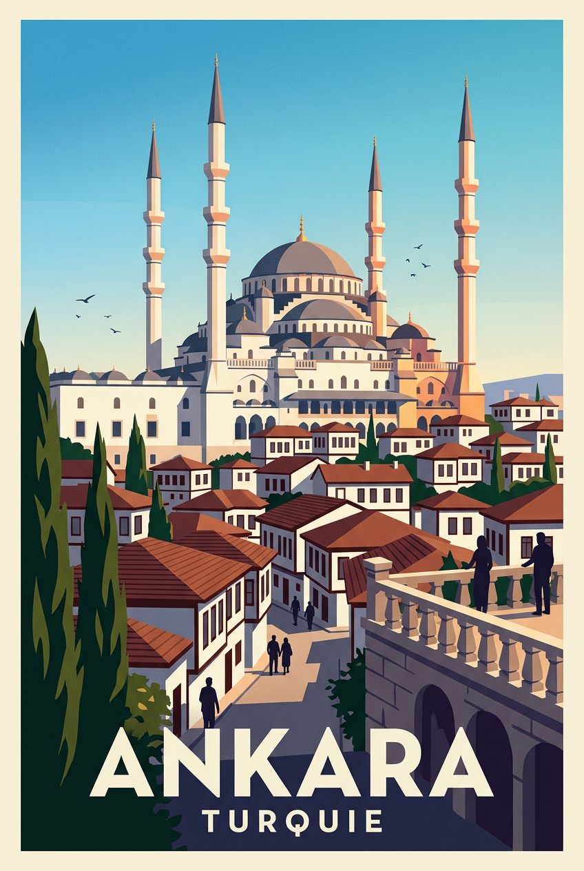 Affiche d'Ankara, poster ville de Turquie | Afich