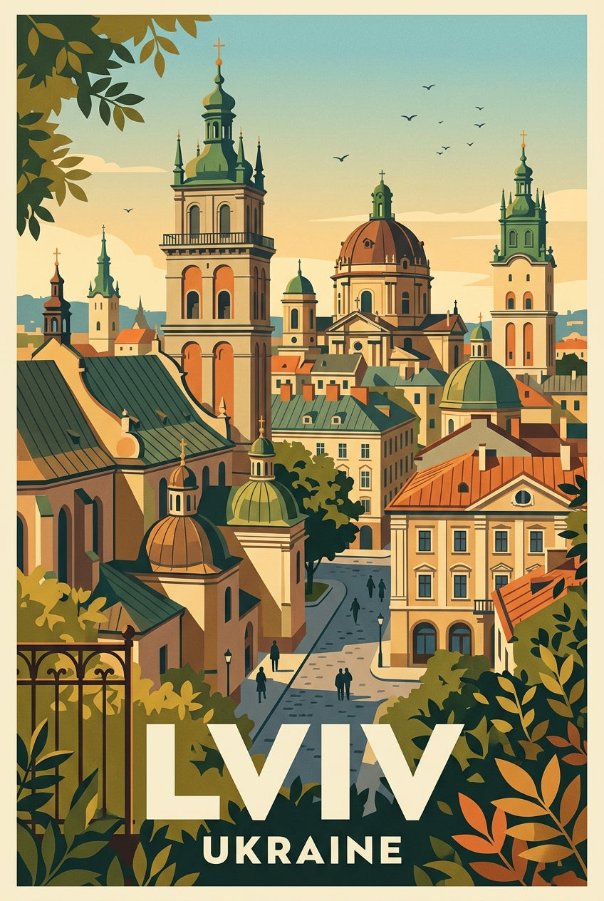 Affiche de Lviv, poster de l'Ukraine | Afich