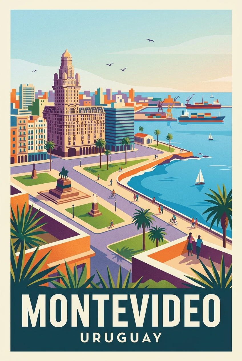 Affiche de Montevideo, Uruguay vintage | Afich