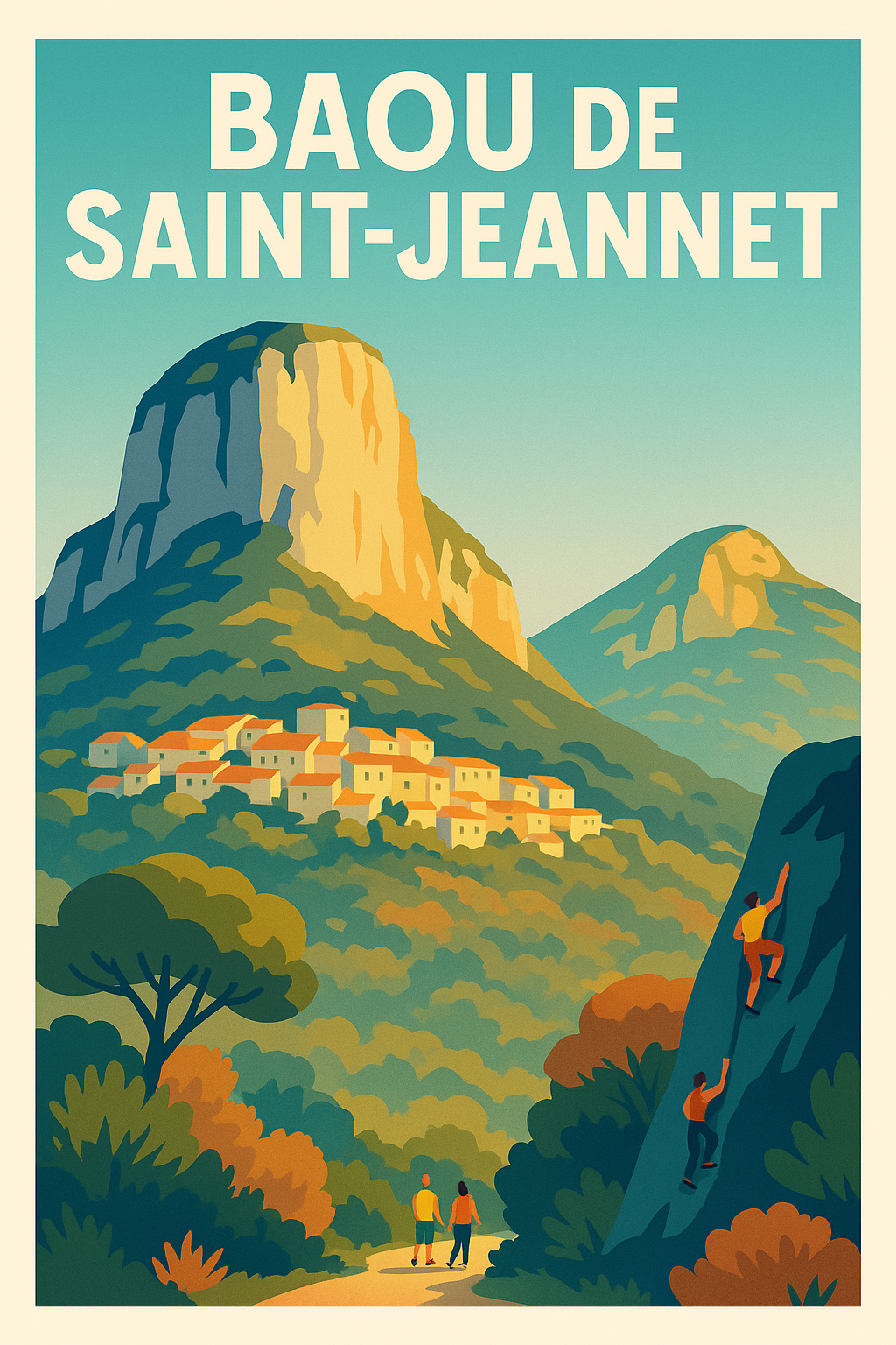 Affiche de Baou de Saint-Jeannet - L'emblème majestueux de l'arrière-pays niçois