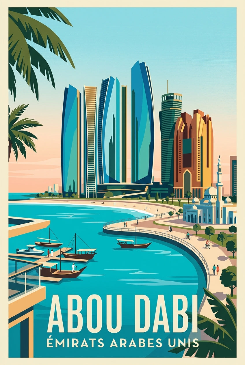 Affiche d'Abou Dabi, Mosquée Cheikh Zayed | Afich