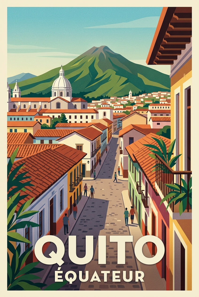 Affiche de Quito, volcan Pichincha | Afich