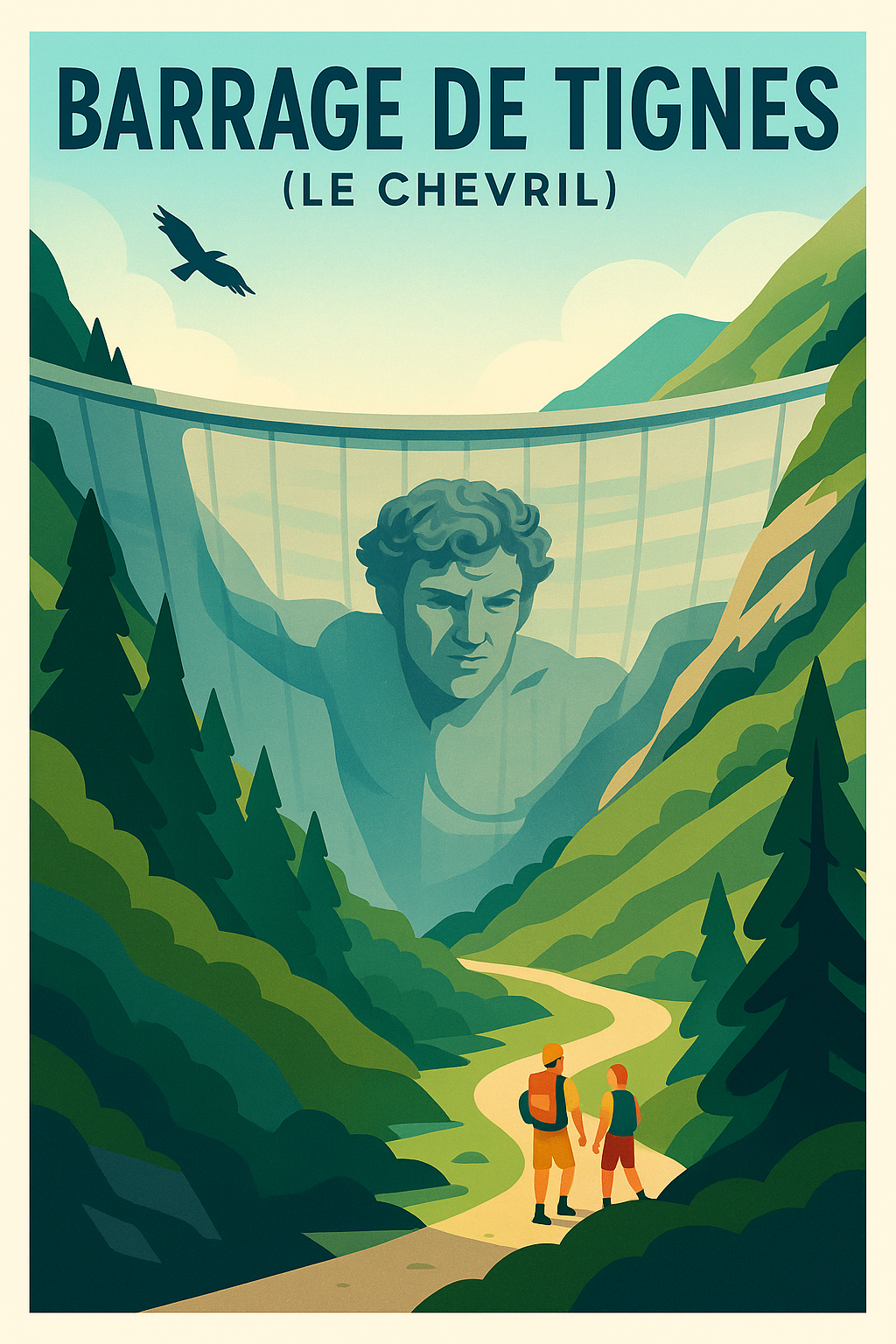 Affiche de Barrage de Tignes - Le géant des Alpes sur votre mur