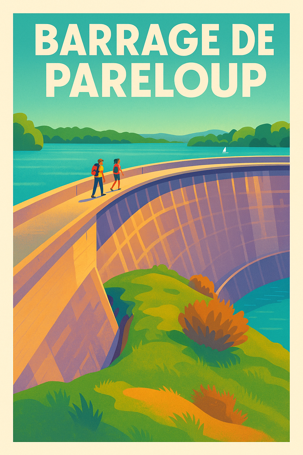 Affiche de Barrage de Pareloup - L'immensité de l'Aveyron au format Fine Art