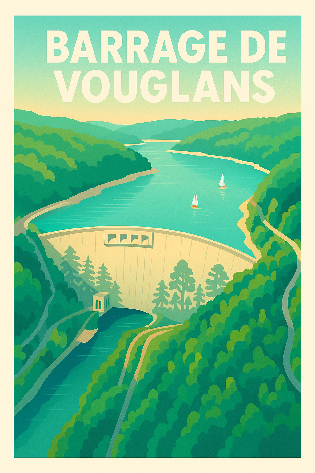 Affiche de Barrage de Vouglans - L'éclat émeraude du Jura