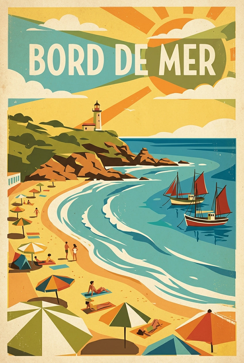 Affiche de Bord de Mer, poster vintage | Afich