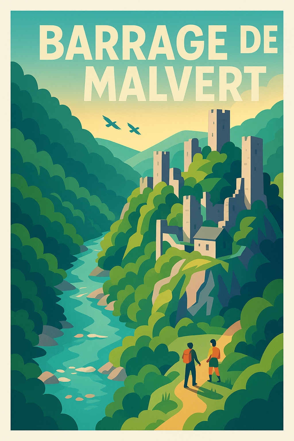 Affiche de Barrage de Malvert - L'éclat sauvage des citadelles oubliées