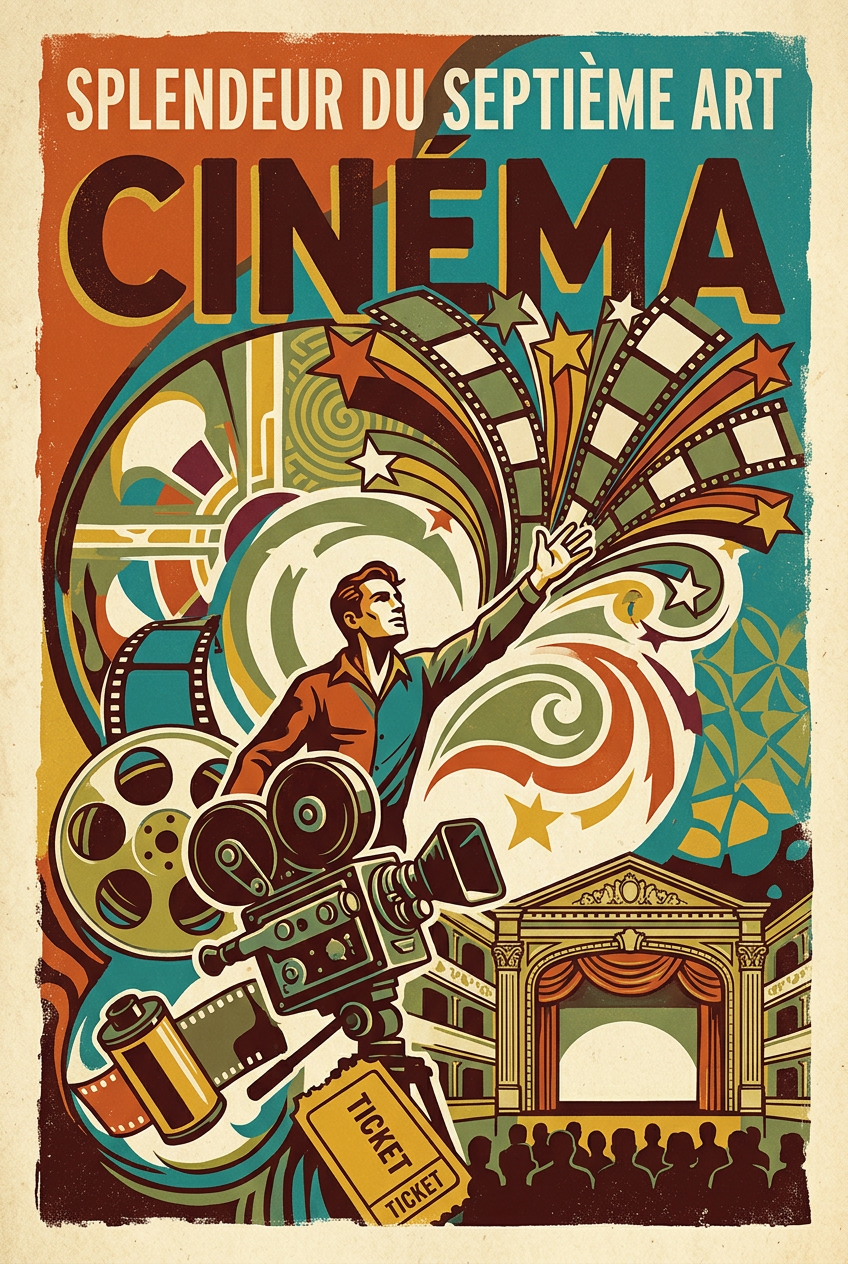 Affiche de cinéma vintage, poster art rétro | Afich