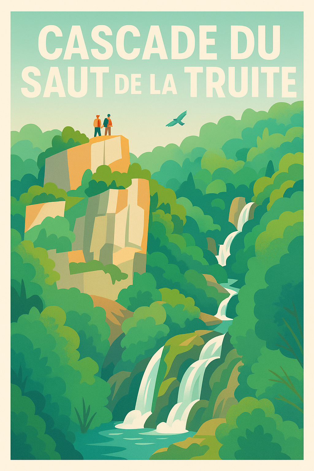 Affiche de Cascade du Saut de la Truite - L'éclat sauvage de la nature