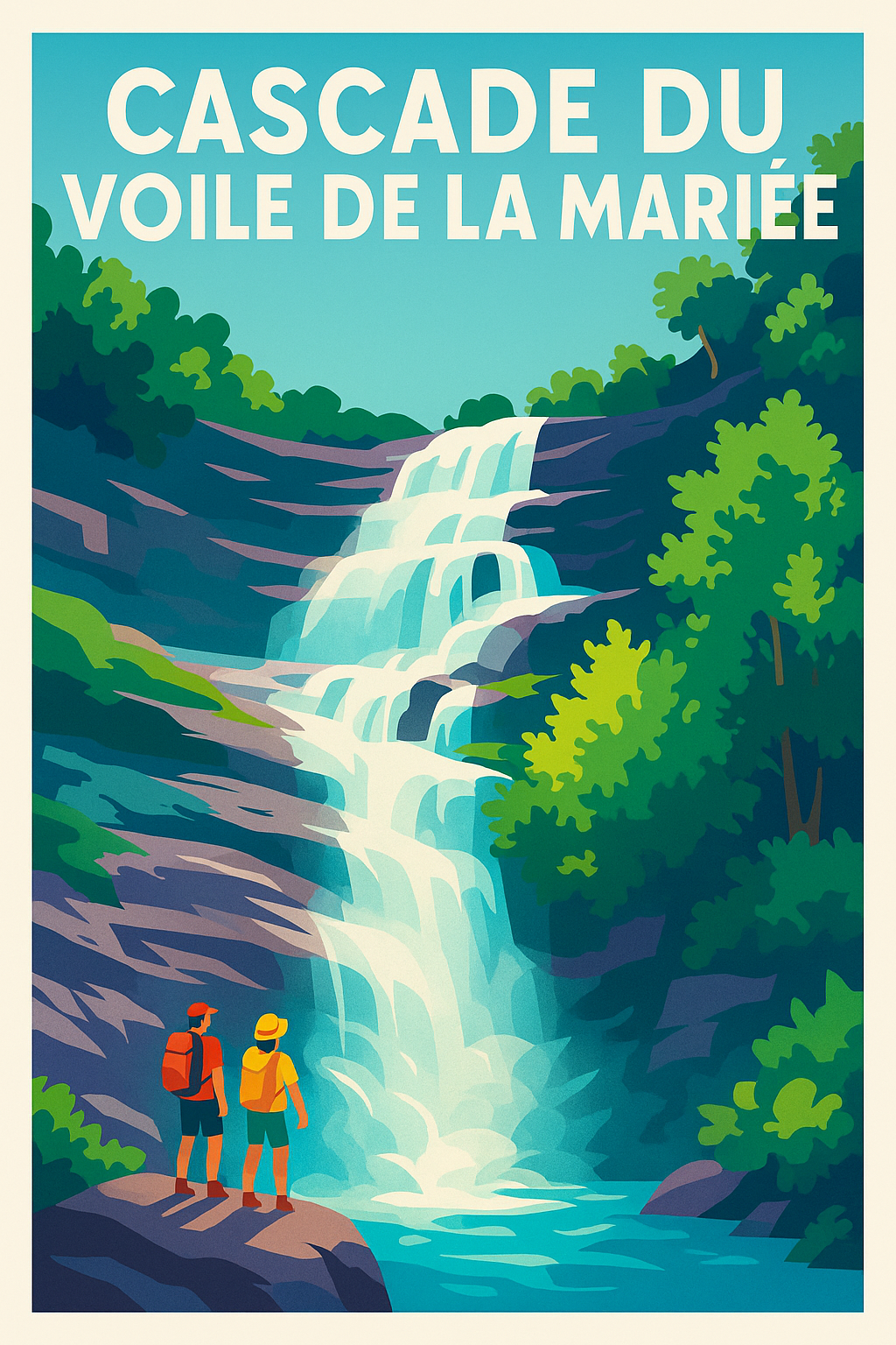 Affiche de Cascade du Voile de la Mariée - L'éclat pur de la nature sauvage