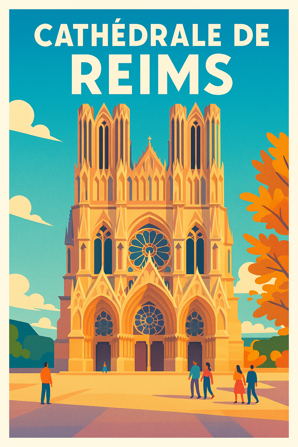 Affiche de Cathédrale de Reims - Le joyau du sacre des rois en décoration