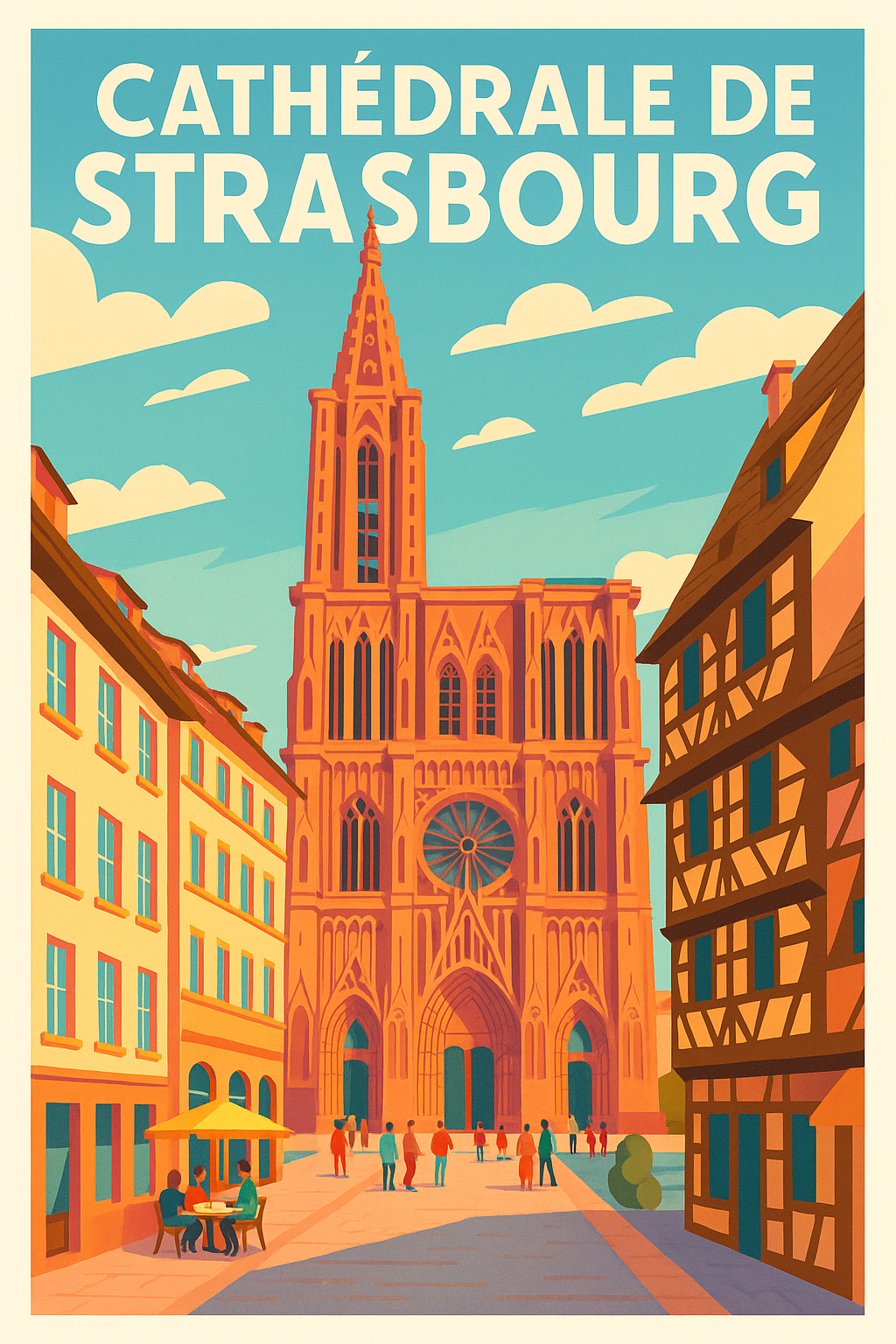 Affiche de Strasbourg - L'élégance gothique au cœur de l'Alsace