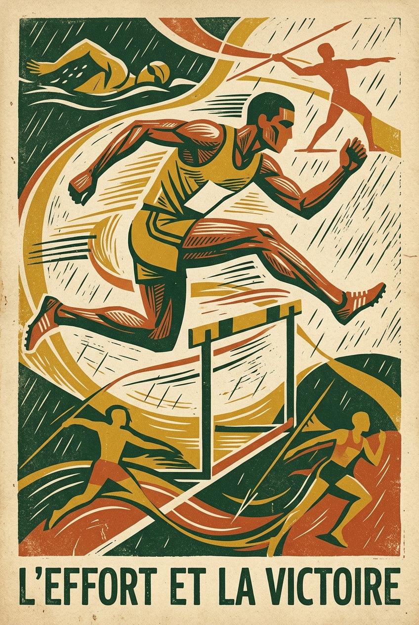 Affiche de l'effort et la victoire, poster sport | Afich